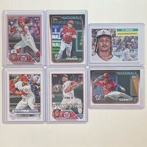 Lot of 6 Washington Nationals Topps MLB Baseball Cards